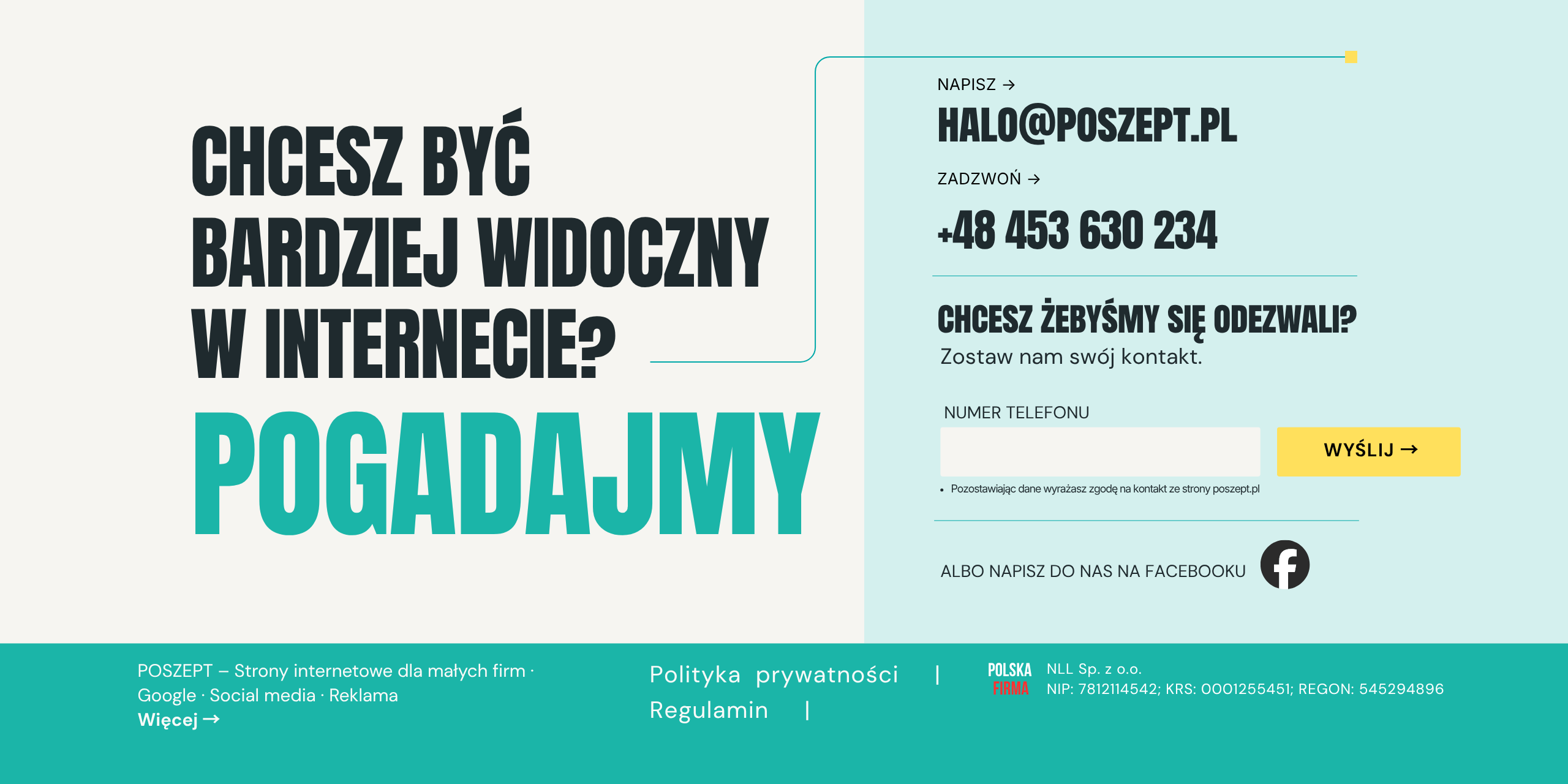 Kontakt z POSZEPT oraz formularz oddzwonienia.